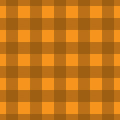 Orange Plaid Striped Lumberjack Textured Fabric Background