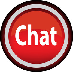 Круглый векторный значок с надписью Chat