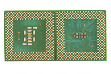electronics on the white background