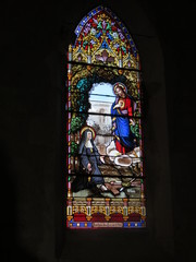 Marsilly - Vitrail XIXe siècle de l'Eglise -  Verset biblique