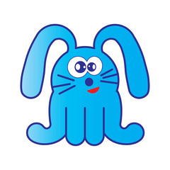 blue bunny cartoon