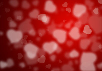 Shiny hearts bokeh light Valentine's day background