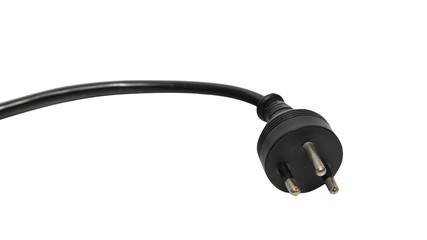 Electric plug isolated on white