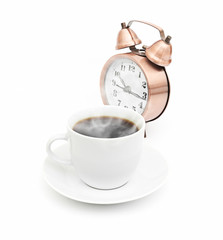 break for coffee isolated on white background