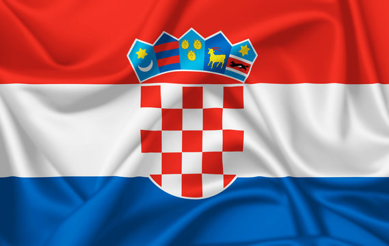 Flag of Croatia waving with silky look