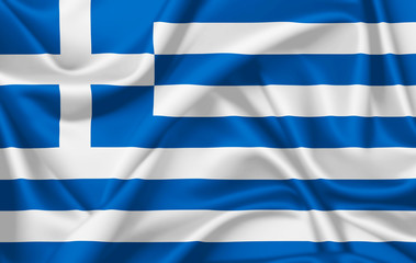 Flag of Greece waving with silky look
