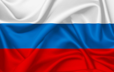 Flag of Russia waving with silky look