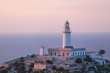 The lighthouse on the island of Mallorca, Spain