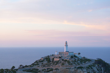Fototapeta na wymiar The lighthouse on the island of Mallorca, Spain