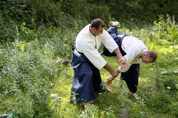 Training  martial art  Aikido.