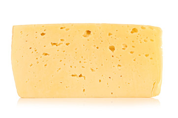 piece of cheese isolated on white