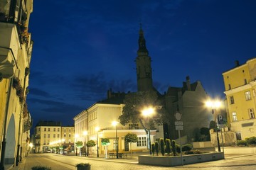 Small town by night
