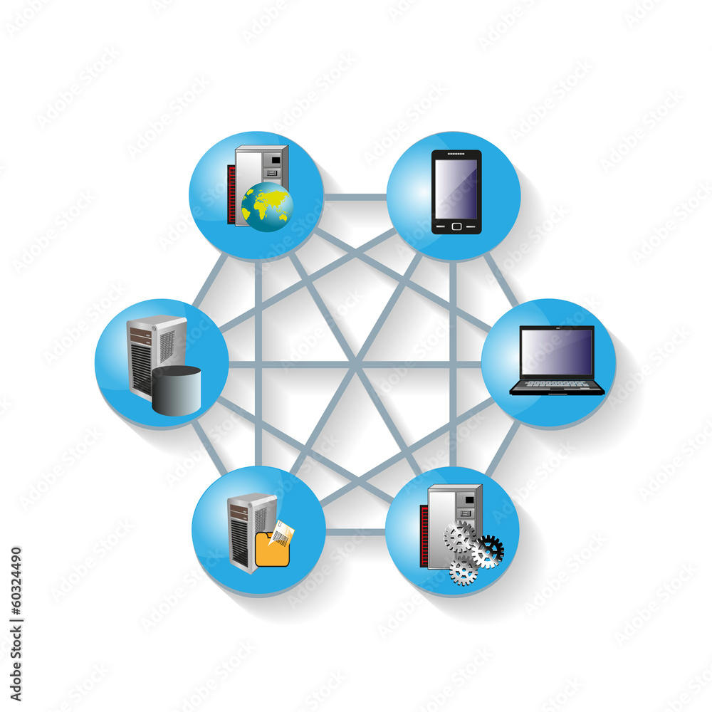 Wall mural point to point application integration topology