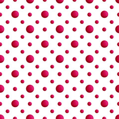Abstract polka dot geometric retro seamless pattern on white