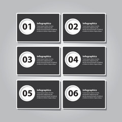Modern flat  infographics or numbered banners