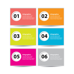 Modern flat  infographics or numbered banners