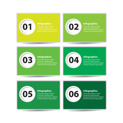 Modern flat  infographics or numbered banners