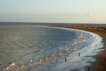 sea against the sunset sky