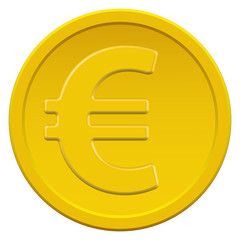 Gold euro coin