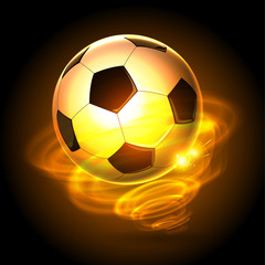 Obraz premium fire soccer ball cyclone