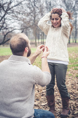 couple in love marriage proposal