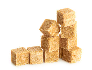 Brown cane sugar cubes