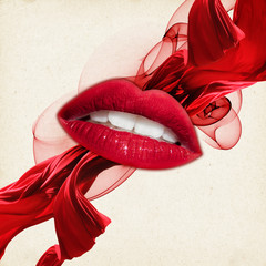 Beautiful woman mouth design