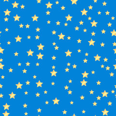 seamless pattern of gold stars on a blue background.holiday back