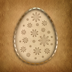 Happy Easter - small flowers cutting in handmade paper