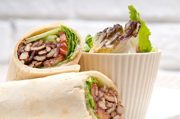 kafta shawarma chicken pita wrap roll sandwich