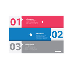 Modern flat  infographics or numbered banners