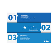 Modern flat  infographics or numbered banners