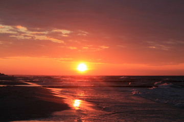 Fototapeta premium Sonnenuntergang auf Usedom