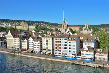 Zurich in the evening