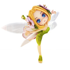 Cute toon ballerina fairy on a white background © Digital Storm