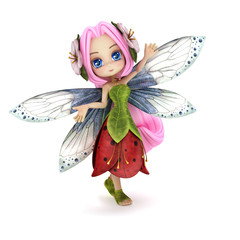 Cute toon fairy posing on a white background © Digital Storm