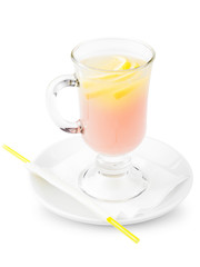 cocktail with slices lemon