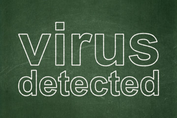 Obraz premium Security concept: Virus Detected on chalkboard background