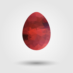 Vector retro egg made of color triangles