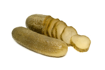 Cucumbers isolated on white background