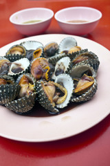 Obraz na płótnie Canvas Cockles. Seafood in Thailand.