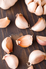 Garlic on a table