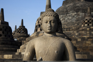 Fototapeta na wymiar Buddist temple Borobudur, Yogyakarta, Java, Indonesia