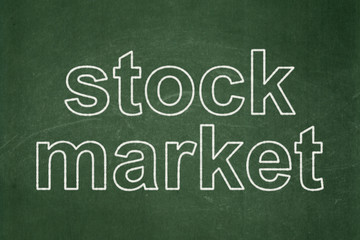 Obraz premium Business concept: Stock Market on chalkboard background