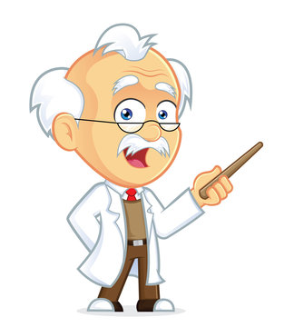 Professor Holding a Pointer Stick