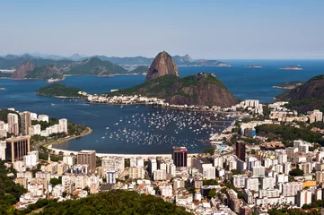Deurstickers Copacabana, Rio de Janeiro, Brazilië Sugarloaf Mountain, Skyline Rio de Janeiro, Brazil
