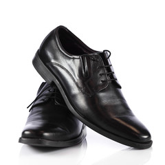 Male shoes.  man's  shoes isolated on white background