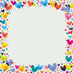 cute hearts border