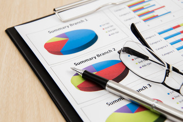 Financial graphs and charts