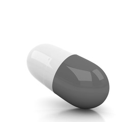 3d pill isolated on white